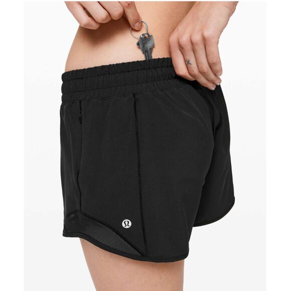 Lululemon Hotty Hot Short II *Long 4" Black Size 2 - Picture 4 of 6